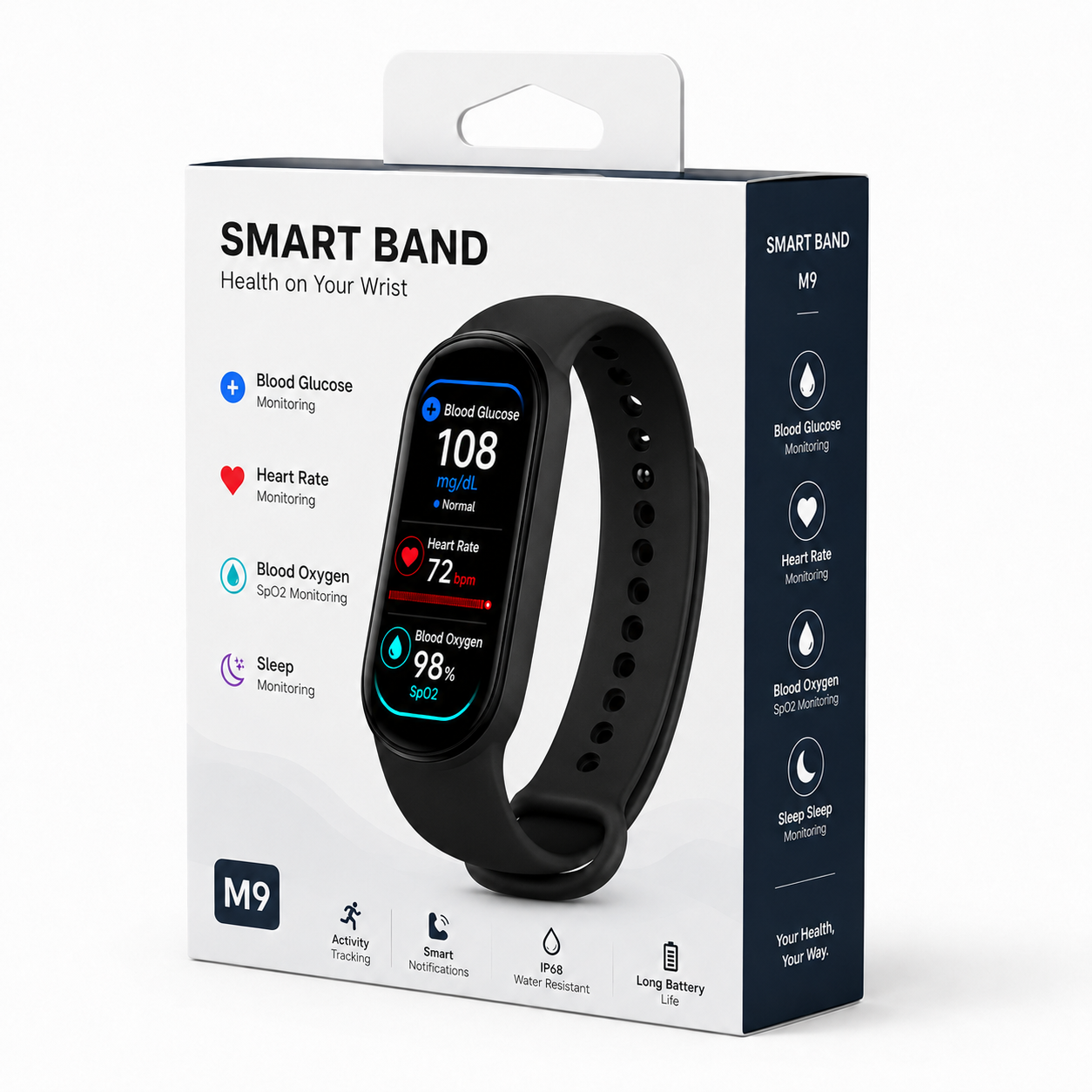 ⚡ Final 1 Hours Launch Offer 🏆 2026 Pryxo™ M9 Non-Invasive Smart Band 📈12 health reports - No-Prick