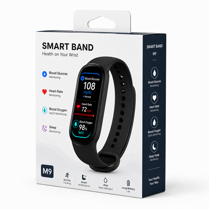 ⚡ Final 1 Hours Launch Offer 🏆 2026 Pryxo™ M9 Non-Invasive Smart Band 📈12 health reports - No-Prick