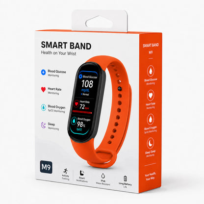 ⚡ Final 1 Hours Launch Offer 🏆 2026 Pryxo™ M9 Non-Invasive Smart Band 📈12 health reports - No-Prick