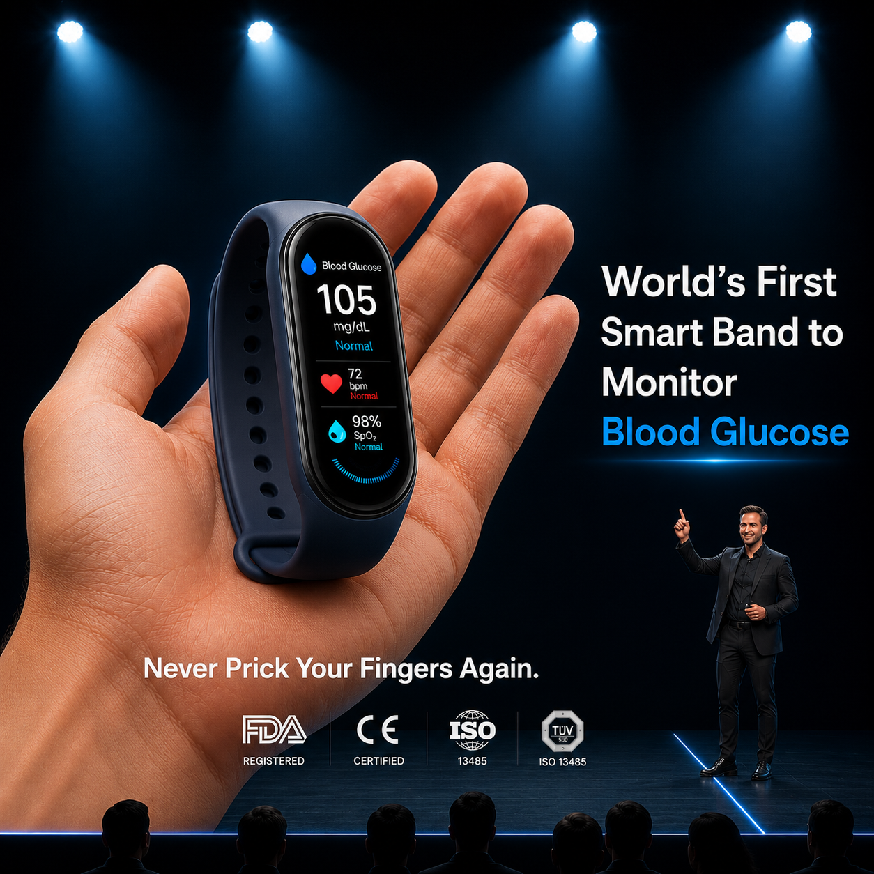 ⚡ Final 1 Hours Launch Offer 🏆 2026 Pryxo™ M9 Non-Invasive Smart Band 📈12 health reports - No-Prick