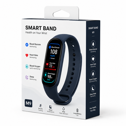 ⚡ Final 1 Hours Launch Offer 🏆 2026 Pryxo™ M9 Non-Invasive Smart Band 📈12 health reports - No-Prick