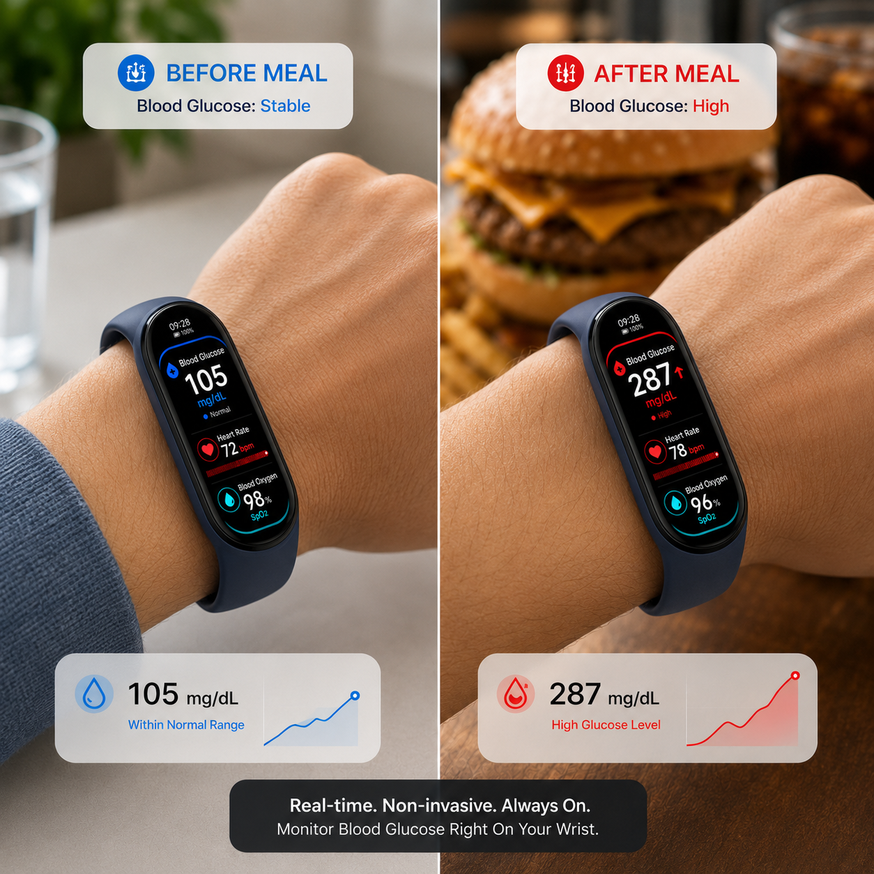⚡ Final 1 Hours Launch Offer 🏆 2026 Pryxo™ M9 Non-Invasive Smart Band 📈12 health reports - No-Prick