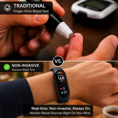 ⚡ Final 1 Hours Launch Offer 🏆 2026 Pryxo™ M9 Non-Invasive Smart Band 📈12 health reports - No-Prick